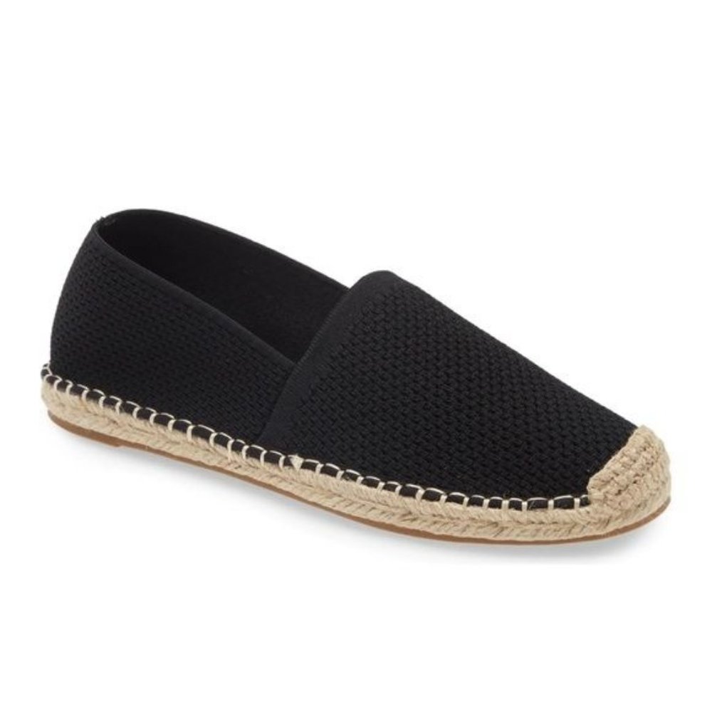 Eileen Fisher Live Knit Espadrille in Black Size 9